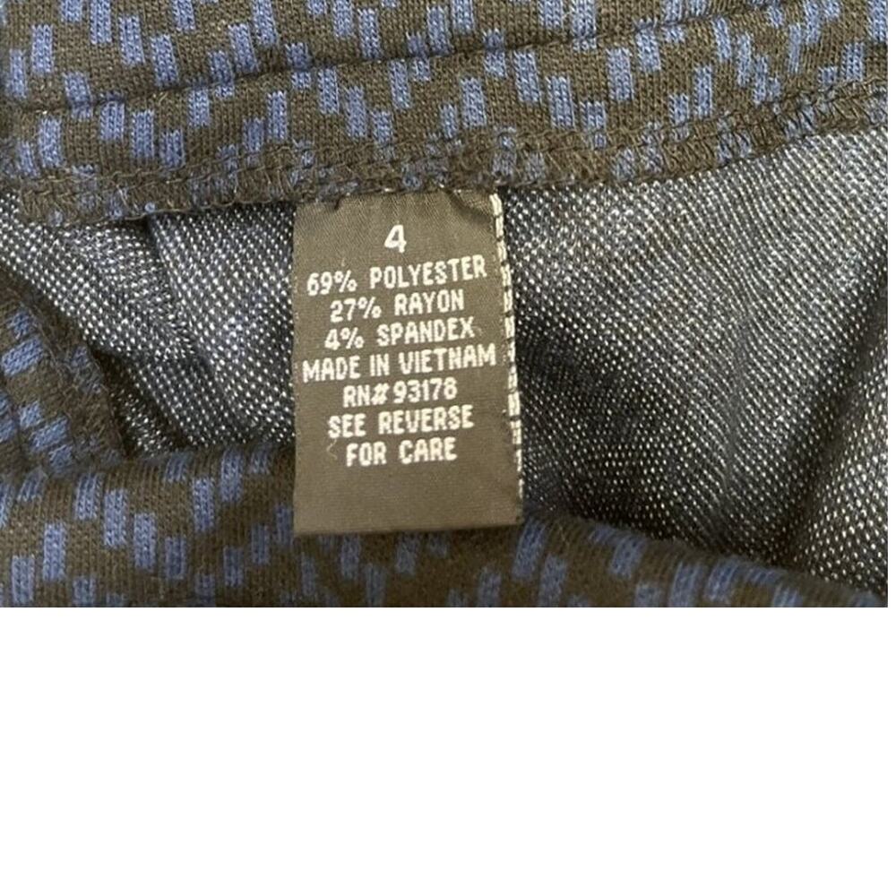 Grace Elements Skirt Womens Size 4 Blue Pencil Knee Length Belted Sophisticated - Picture 5 of 6